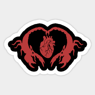 Scorpion Heart Sticker